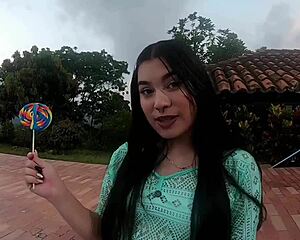 who's this colombiana teasing her horny neighbor?