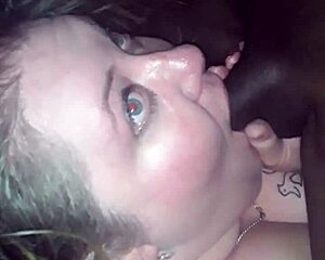 BBW gives best head to big black cock