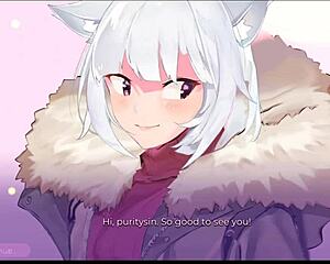 Macskalány waifu 2 cenzúrázatlan albínó macska vibekkel.