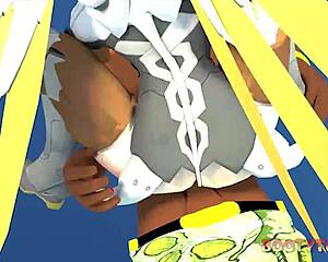Overpornxxx crafts MERCY'S BIG ASS in 3D cartoon porn with a hard BBC.