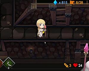 Hgame-Escape Dungeon-莎莉絲．地牢脫出-6~被哥布林逮捕，被固定在木板上中出