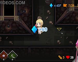 Hgame-Escape Dungeon-莎莉絲．地牢脫出-6~被哥布林逮捕，被固定在木板上中出