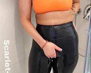 Hot curvy teacher masturbates