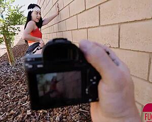 bambi interacts with partner in scene