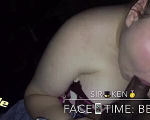 i'm a white bbw giving a sloppy blowjob to an interracial guy