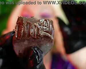 Chocolate themed asmr video of aryagrander with close mouth sounds and braces