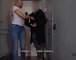 The Blond Rifle Owner Seduces The Debt Collector Into A Kinky Affair.