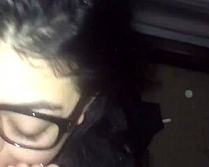 Big Cock Explodes Over Mami's Glasses, So Damn Hot!