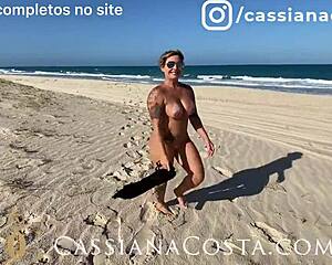 Latina milf rides in public