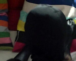 Pert bondage sex fully wrapped in skin tight costume climaxing intimately with my hot wife