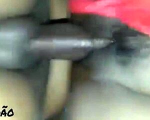 Ebony latina with hairy pussy receives anal massage leading to orgasm and facial