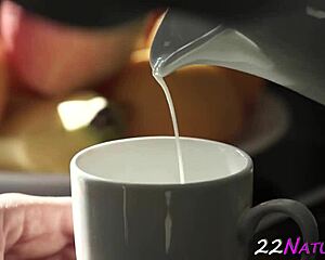 Blonde European Babe Gets Cumshot!