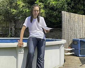 A wetlook casting interview with new comer brunette