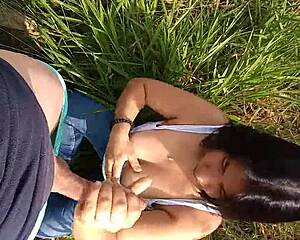 Outdoor Public Blowjob With Facial Cumshot On Face