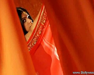 seductive brunette milf dances and strips