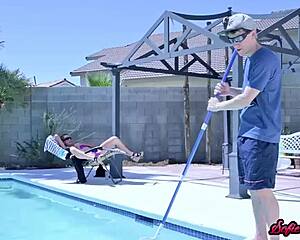 Cougar Sofie Marie Seduces Pool Guy Into Hardcore Fucking