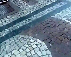 morena with hot legs at bus stop