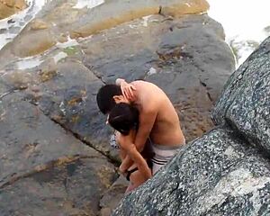 Latina lady caught fucking in public outdoor game