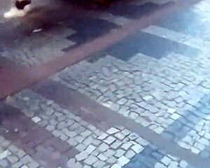 morena with hot legs at bus stop