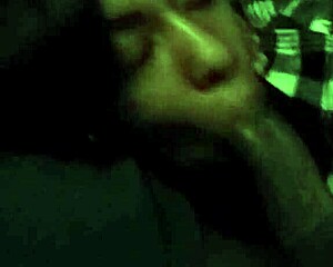 Ex girlfriend sucking cock suggestively in intimate moment