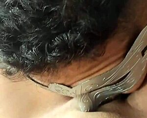 Mel's pussy cums hard in guy's mouth during oral