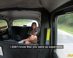In the fake taxi, the prison visitor's tight pussy gets roughly fucked by the driver in doggystyle POV