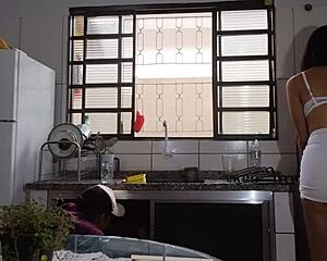 Latina milf sucks client