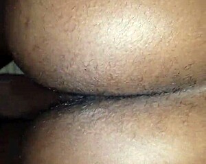 Yara and Eugenio in basic sex, bent over doggystyle, cum in homemade african amateur scene