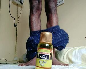 indian black cock dripping with oil for explosive cumshot