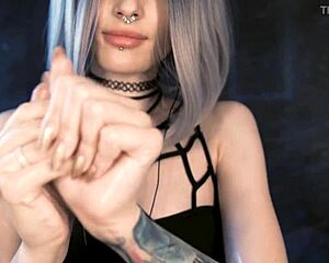 Asmr oil and cream application