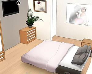 licking and masturbating big tits brunette milf friend's pussy in confined space