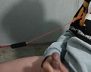 regulus masturbates his big erect cock with a sensual massage