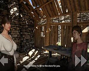 that perverted waitress with big tits and ass in anime