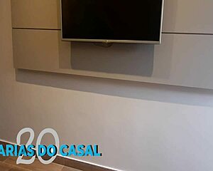 blonde wife with big tits and ass gives oral to tv technician in motel room