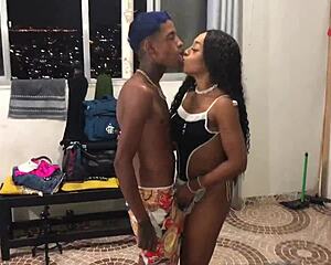 After dad left, I banged his hot black maid fast and came hard with her sexy body.
