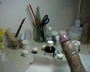 Detailed Artistic Painting Of A Realistic Prosthetic Penis Model