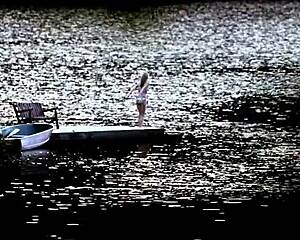 supernatural bikini girl swims sexily