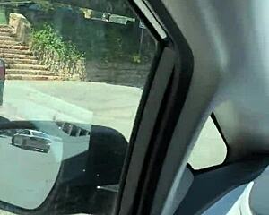 Brunette babe ABBIE MALEY has PUBLIC SEX on tennis court with FLASHING and DEEPTHROAT