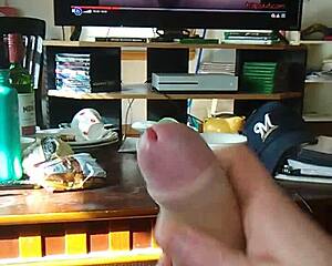 jerking off to tranny porn 2 in solo transsexual cumshot