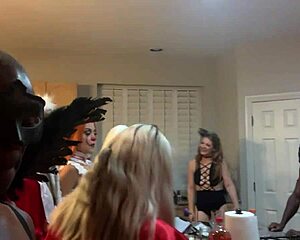 Halloween Vegas Party with Porn Stars Coach Cardher and Bunny Angel