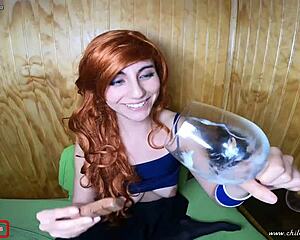 Masturbating And Swallowing Chocolate Semen