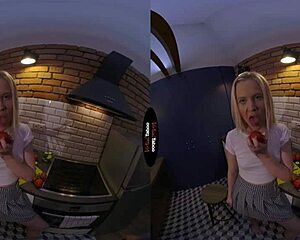 Blonde engages in virtual taboo with little 18+ toy in hardcore scene