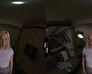 Blonde engages in virtual taboo with little 18+ toy in hardcore scene