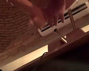 Gay sissy chubby white ejaculates while first time getting penetrated by sex machine
