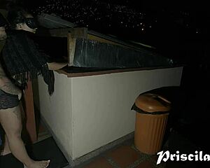 My girlfriend and I enjoy a quiet moment in the gazebo