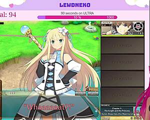 i'm vtuber lewdneko playing evenicle, getting creampied in this hentai game part 1.