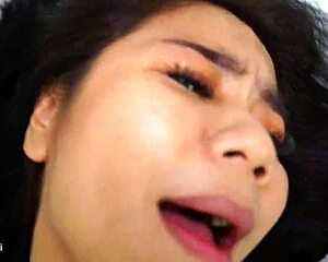 Gets Cumshot On Asian Tits on Thai girlfriend