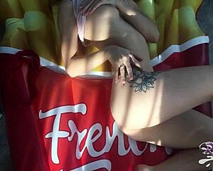 Russian beauty enjoys sensual fingering of herself