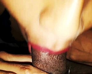 Latina Susy Blows Stepbrother with Sexy Red Lips