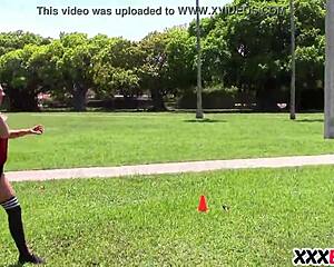 Football Team Girls With Nice Asses Get Fucked By Big Cocks.